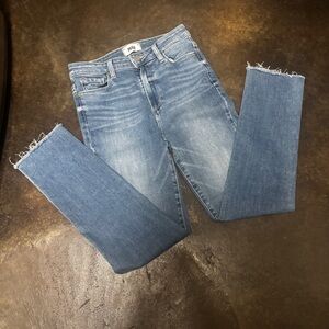 Paige Horton Slim Distressed Hem Jeans 27